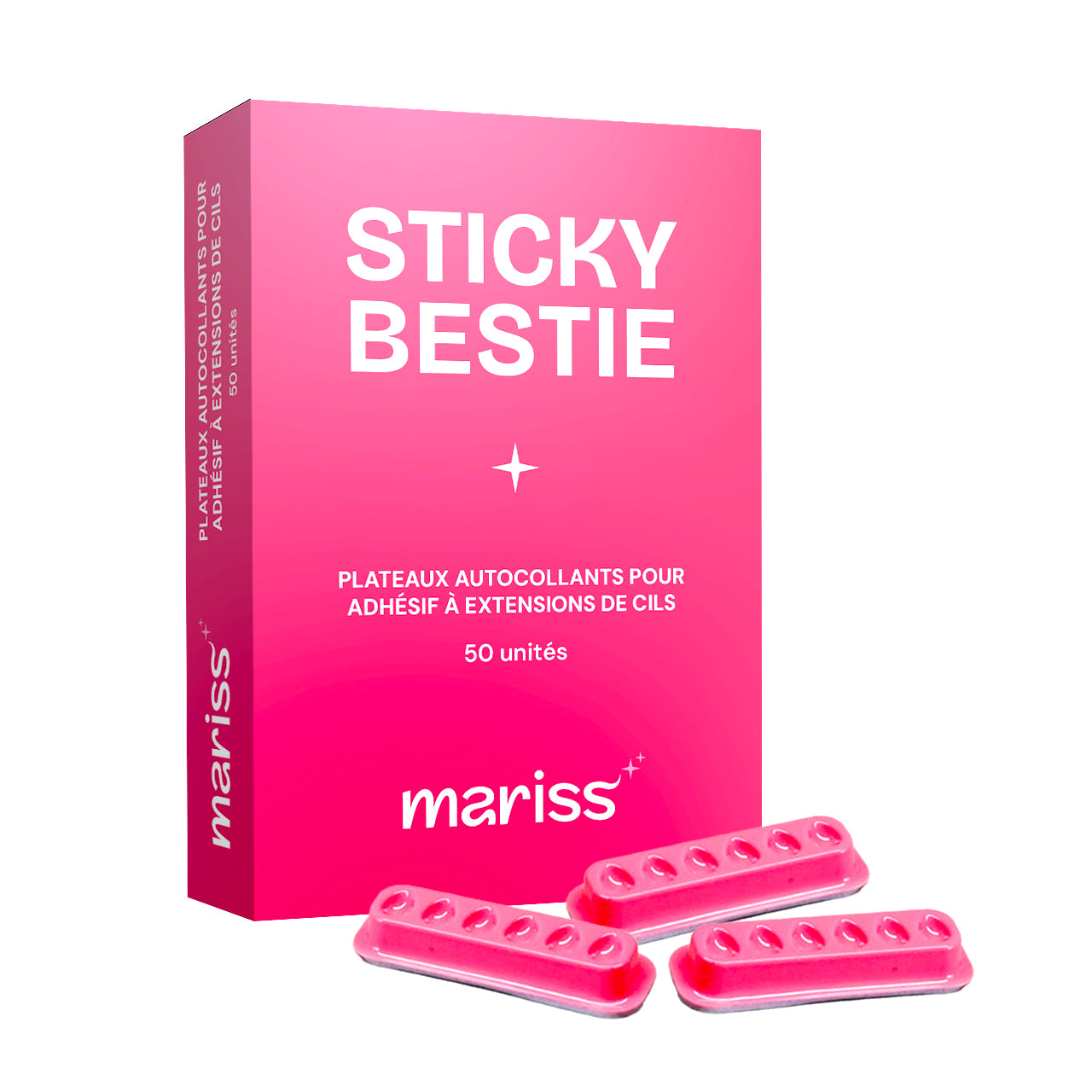 Plateaux autocollants pour colle à extensions de cils (50 unités) | Sticky Bestie